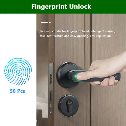 Smart Door Handle (Fingerprint and Bluetooth Unlock)